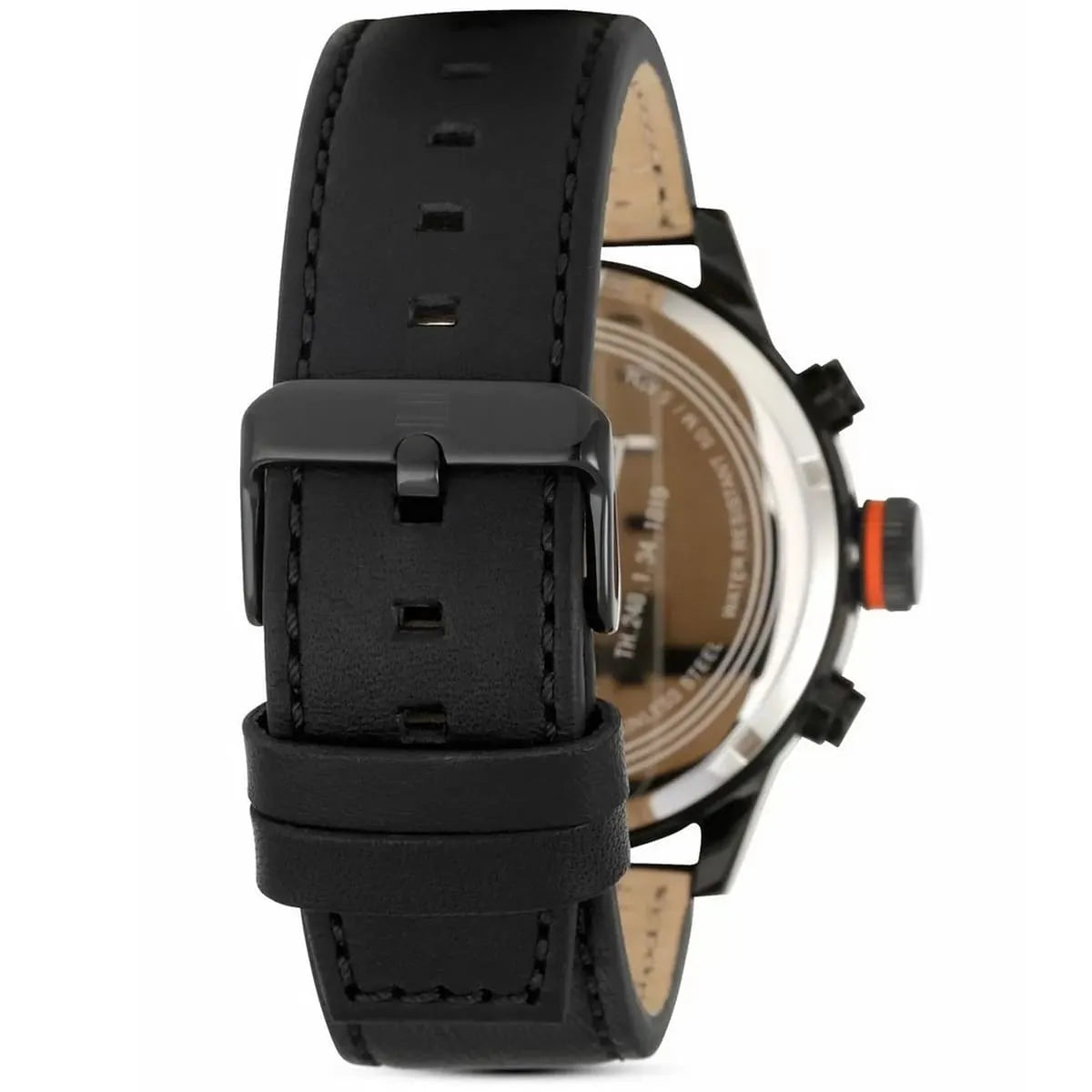Tommy Hilfiger Men’s Quartz Black Leather Strap Black Dial 46mm Watch 1791136