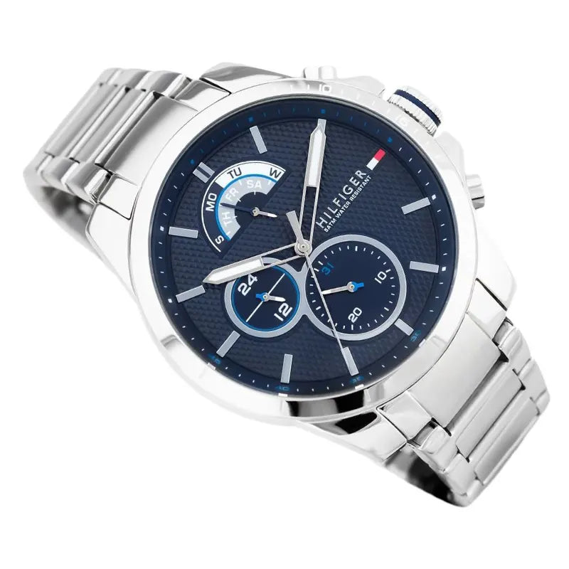 Tommy Hilfiger Men’s Quartz Stainless Steel Blue Dial 48mm Watch 1791348