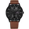Tommy Hilfiger Men’s Quartz Leather Strap Black Dial 44mm Watch 1791604