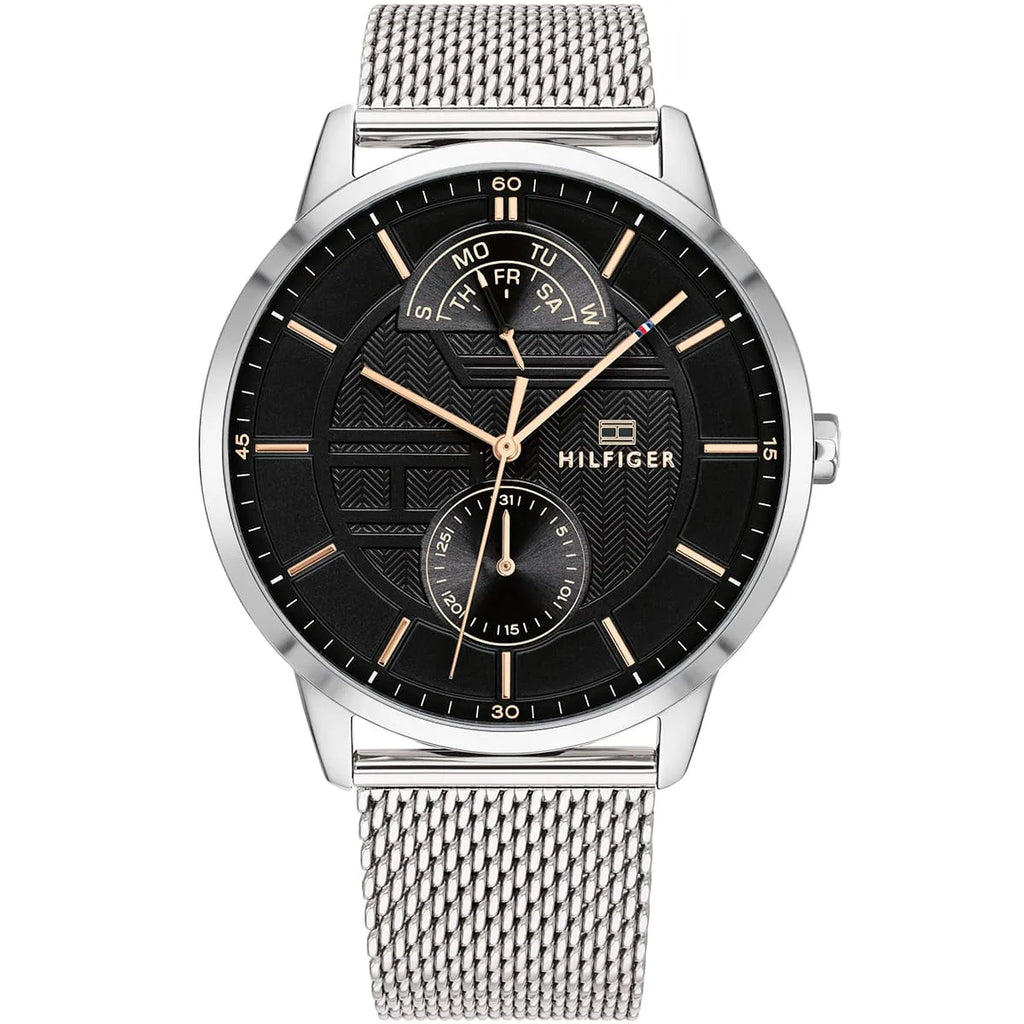 Tommy Hilfiger Men’s Quartz Stainless Steel Black Dial 44mm Watch 1791610