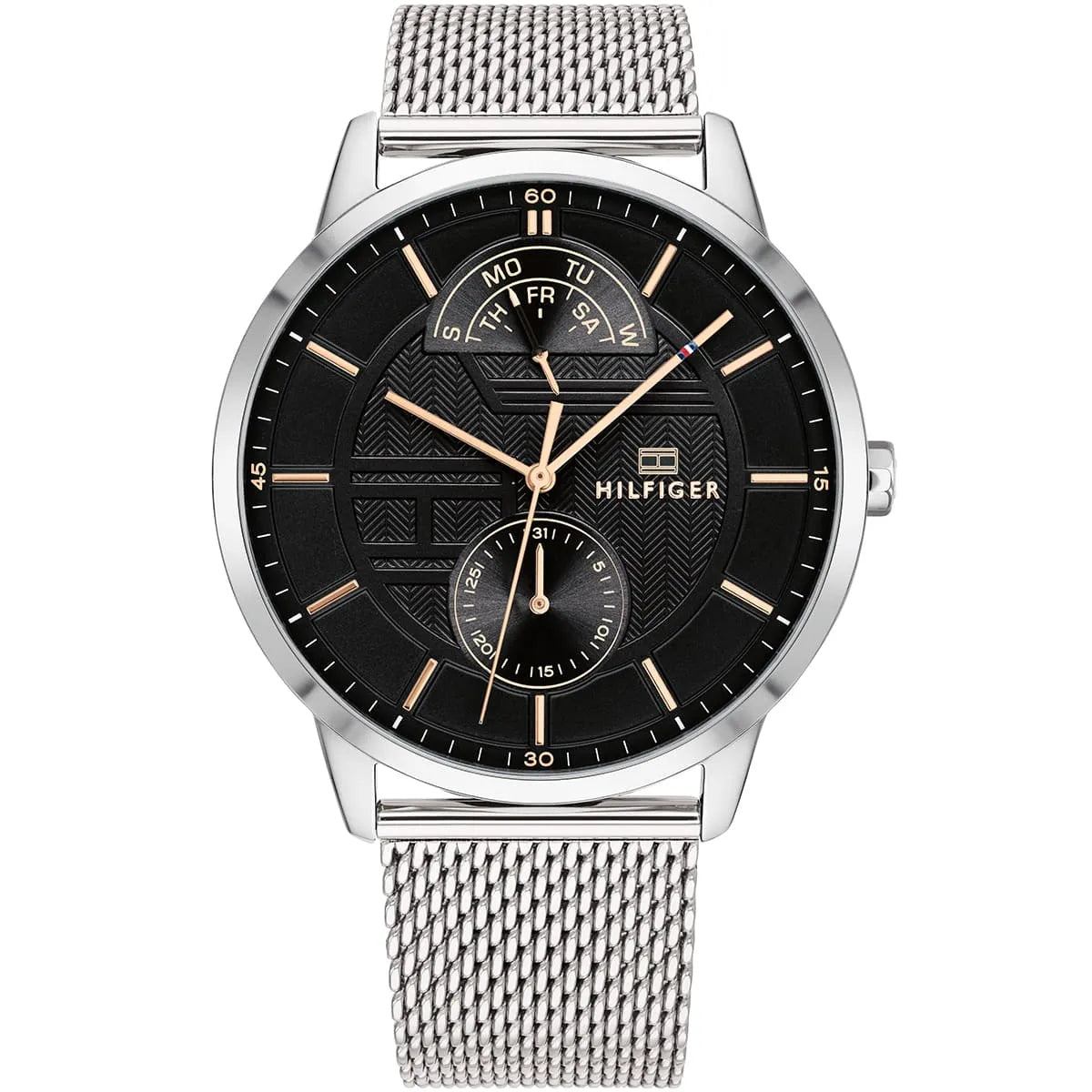 Tommy Hilfiger Men’s Quartz Stainless Steel Black Dial 44mm Watch 1791610