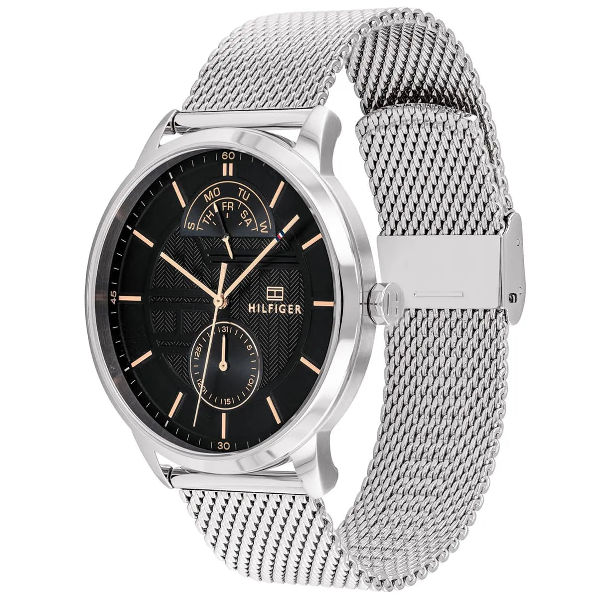Tommy Hilfiger Men’s Quartz Stainless Steel Black Dial 44mm Watch 1791610