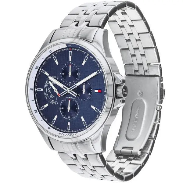 Tommy Hilfiger Men’s Chronograph Quartz Stainless Steel Blue Dial 44mm Watch 1791612