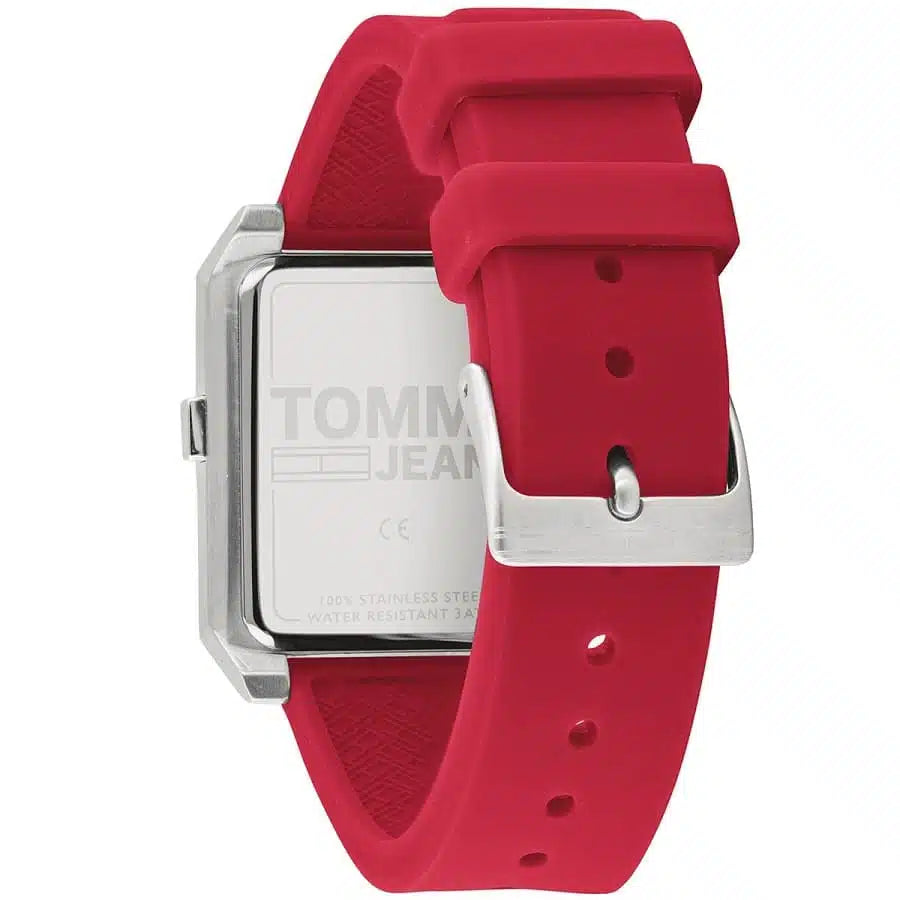 Tommy Hilfiger Men’s Digital Silicone Strap Silver Dial 32mm Watch 1791674