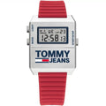 Tommy Hilfiger Men’s Digital Silicone Strap Silver Dial 32mm Watch 1791674