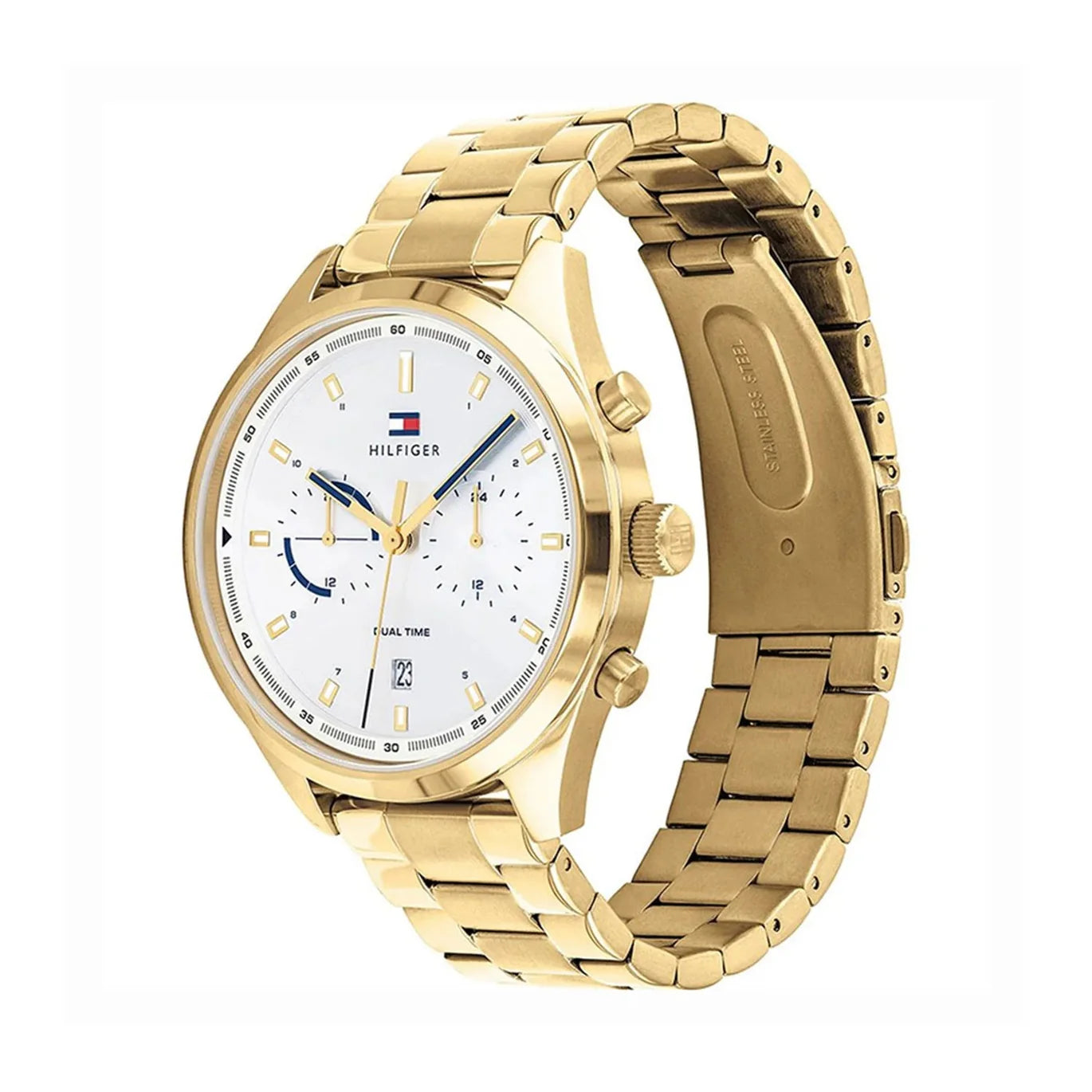 Tommy Hilfiger Men’s Quartz Stainless Steel Silver Dial 44mm Watch 1791726