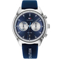 Tommy Hilfiger Men’s Quartz Silicone Strap Blue Dial 44mm Watch 1791781
