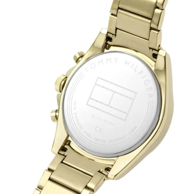 Tommy Hilfiger Men’s Quartz Gold Stainless Steel Blue Bezel Blue Dial 44mm Watch 1791834