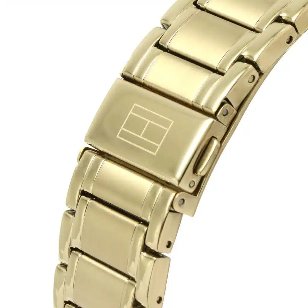 Tommy Hilfiger Men’s Quartz Gold Stainless Steel Blue Bezel Blue Dial 44mm Watch 1791834
