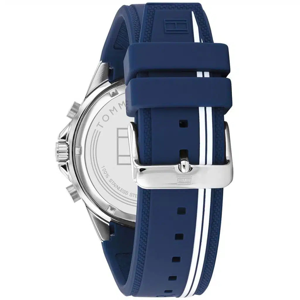 Tommy Hilfiger Men’s Quartz Blue Silicone Strap Blue Dial 45mm Watch 1791859
