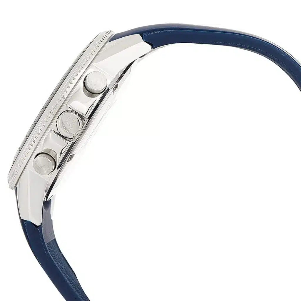 Tommy Hilfiger Men’s Quartz Blue Silicone Strap Blue Dial 45mm Watch 1791859