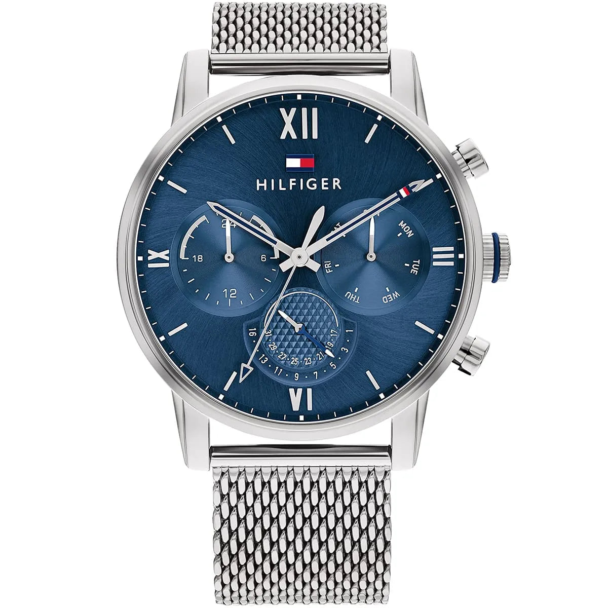 Tommy Hilfiger Men’s Quartz Silver Stainless Steel Blue Dial 44mm Watch 1791881