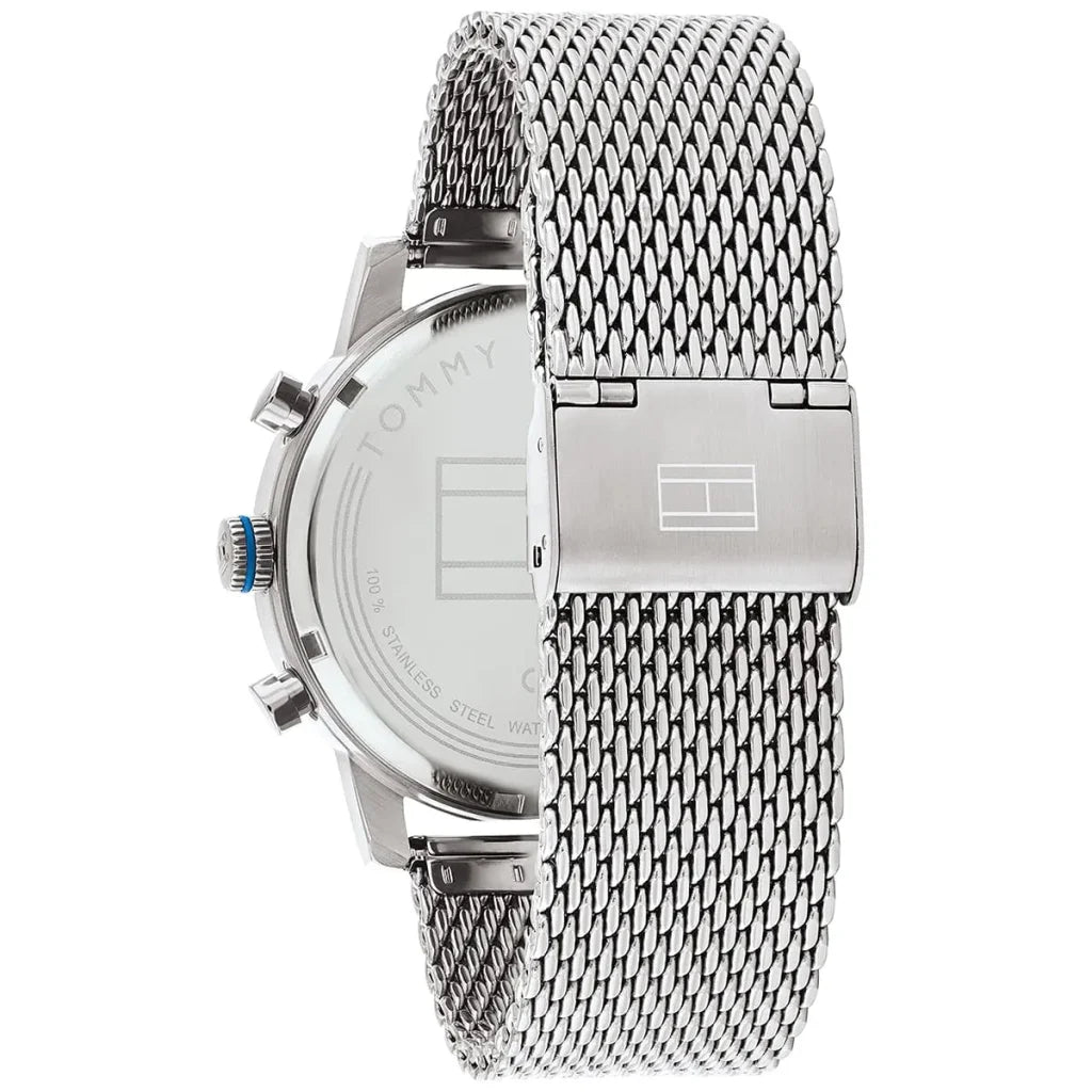 Tommy Hilfiger Men’s Quartz Silver Stainless Steel Blue Dial 44mm Watch 1791881