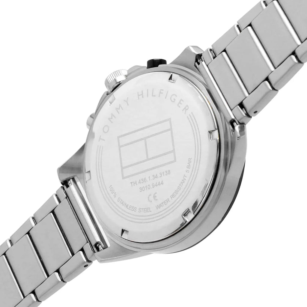 Tommy Hilfiger Men’s Quartz Silver Stainless Steel Black Dial 46mm Watch 1791890
