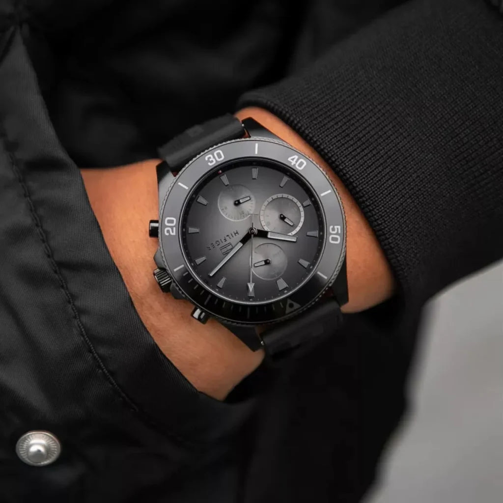 Tommy Hilfiger Men’s Quartz Black Silicone Strap Black Dial 46mm Watch 1791921