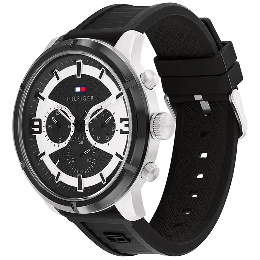 Tommy Hilfiger Men’s Quartz Black Silicone Strap Black Dial 50mm Watch 1792074