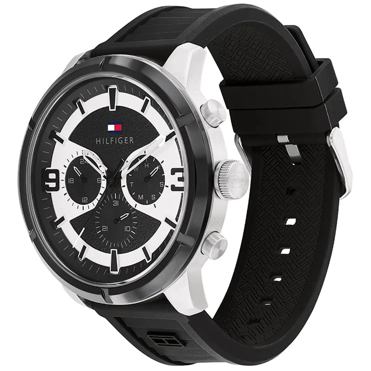 Tommy Hilfiger Men’s Quartz Black Silicone Strap Black Dial 50mm Watch 1792074