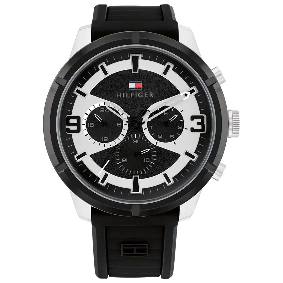 Tommy Hilfiger Men’s Quartz Black Silicone Strap Black Dial 50mm Watch 1792074