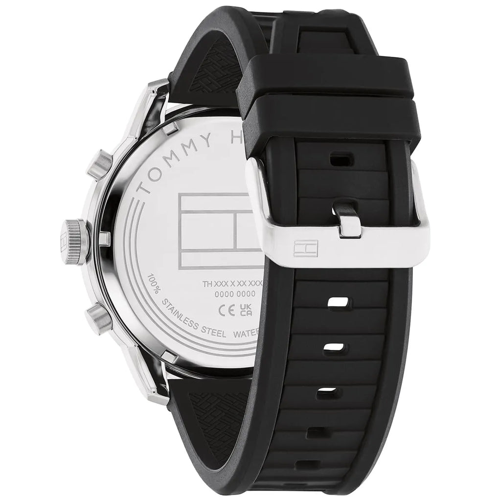 Tommy Hilfiger Men’s Quartz Black Silicone Strap Black Dial 50mm Watch 1792074
