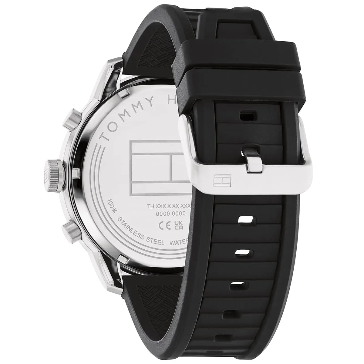Tommy Hilfiger Men’s Quartz Black Silicone Strap Black Dial 50mm Watch 1792074
