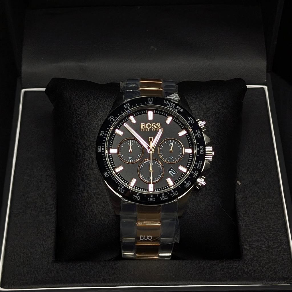 Hugo Boss Men’s Analog Stainless Steel Black Dial 45mm Watch 1513757