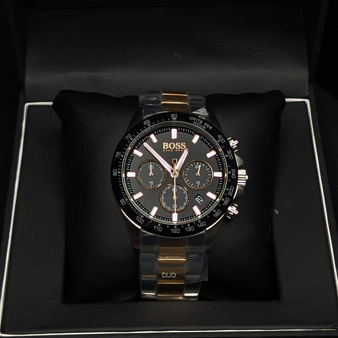 Hugo Boss Men’s Analog Stainless Steel Black Dial 45mm Watch 1513757