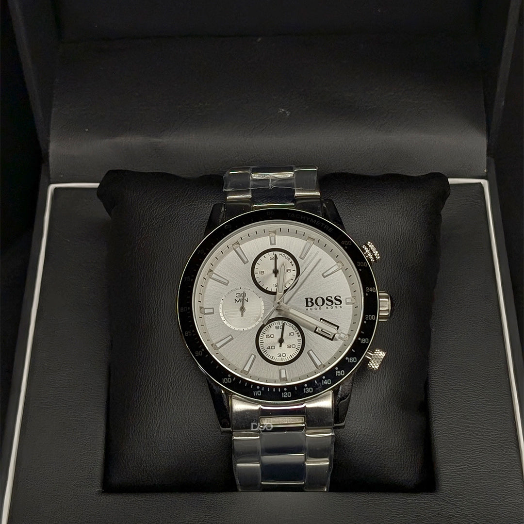 Hugo Boss Men’s Chronograph Quartz Stainless Steel Silver Watch 1513511