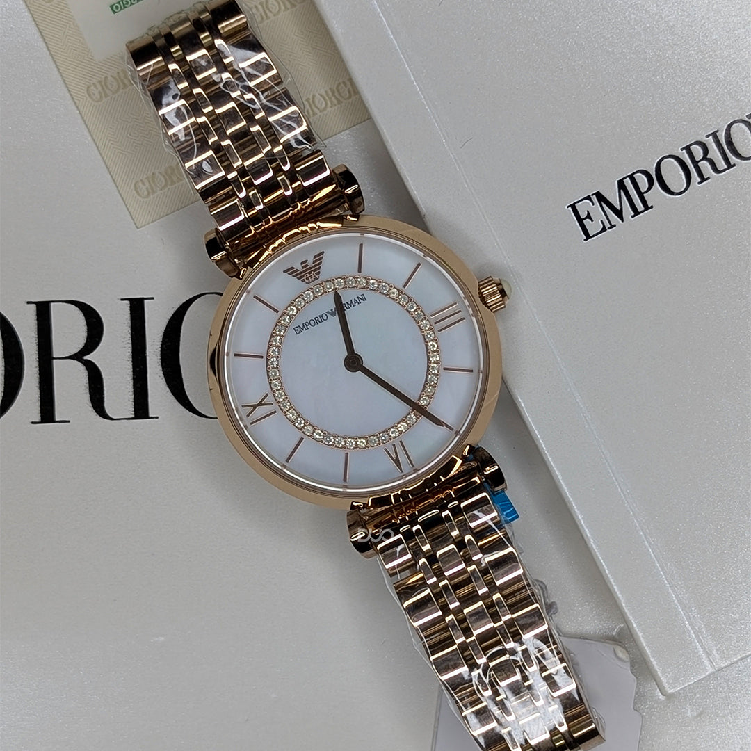 EMPORIO ARMANI Classic Mother of Pearl Dial Ladies Watch AR1909