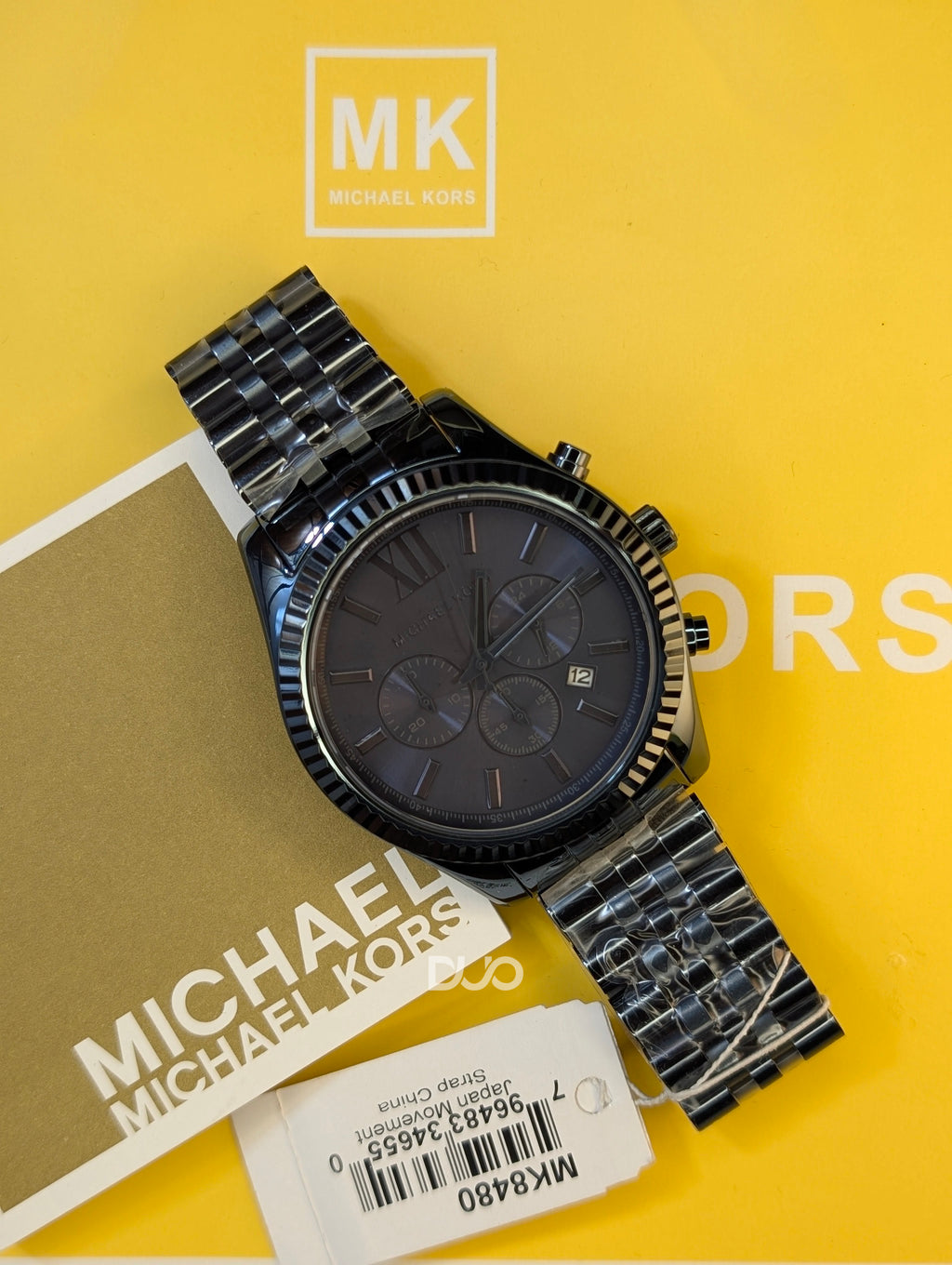 Michael Kors Men’s Quartz Lexington Chronograph Stainless Steel Blue Dial 44mm Watch MK8480