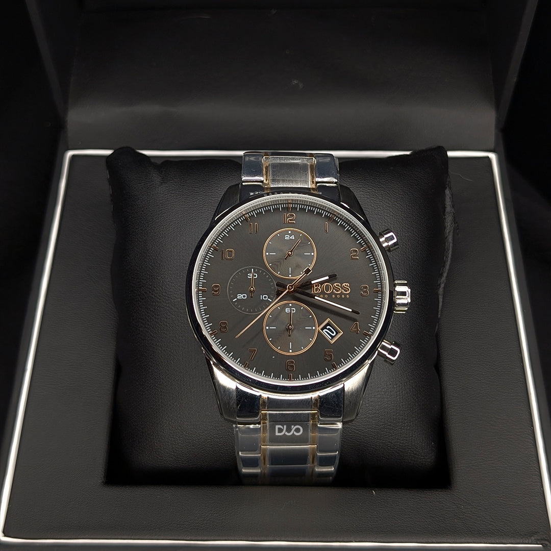 Hugo Boss Men’s Chronograph Analogue Quartz Stainless Steel Strap 44mm Watch 1513789