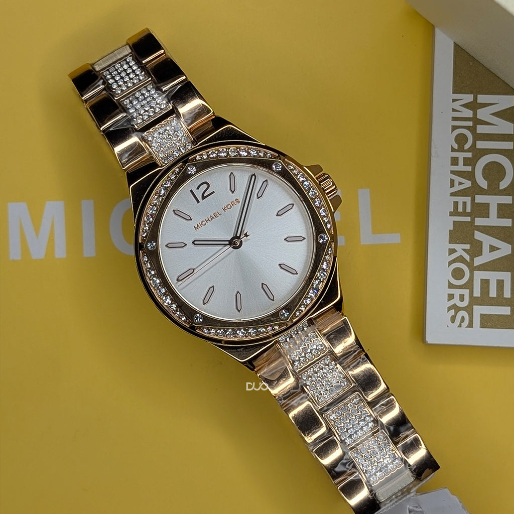 Michael Kors Women’s Quartz Rose Gold Stainless Steel White Dial 37mm Watch MK7362