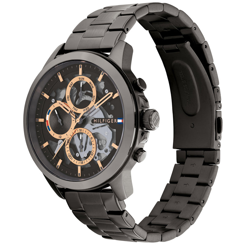 Tommy Hilfiger Men’s Quartz Grey Stainless Steel Grey Dial 44mm Watch 1710479