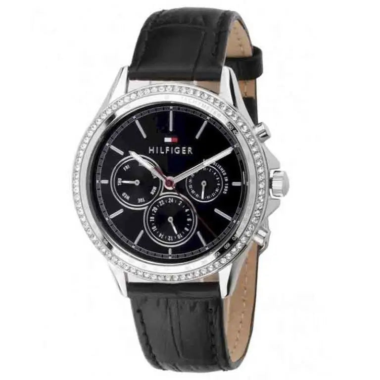 Tommy Hilfiger Women’s Quartz Leather Strap Black Dial 39mm Watch 1781981