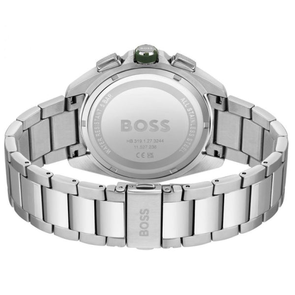 Hugo Boss Men’s Quartz Silver Stainless Steel Green Dial 44mm Watch 1513951