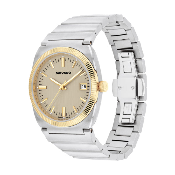 Movado Unisex Quartz Swiss Made Silver Stainless Steel Grey Dial 36mm Watch 3650216