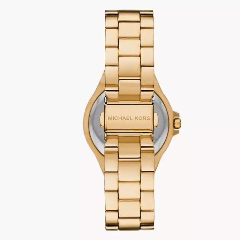 Michael Kors Women’s Quartz Gold Stainless Steel Black Dial 37mm Watch MK7404