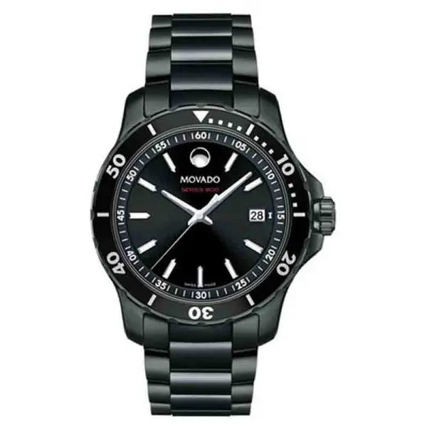 Movado Men’s Quartz Swiss Made Stainless Steel Black Dial 40mm Watch 2600143