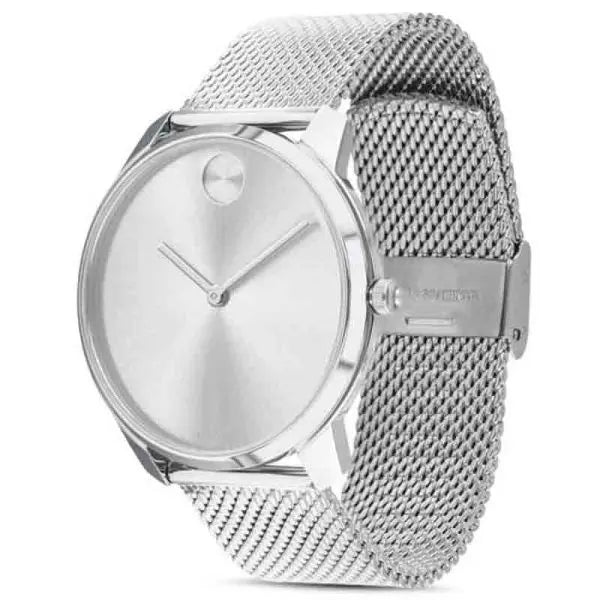 Movado Men’s Quartz Swiss Made Silver Stainless Steel Silver Dial 44mm Watch 3600260
