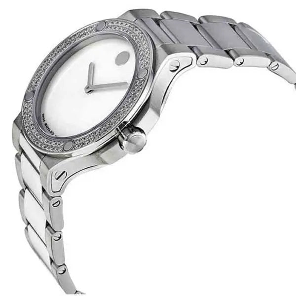 Movado Women’s Quartz Swiss Made Silver Stainless Steel Mother of Pearl Dial 34mm Watch 606293