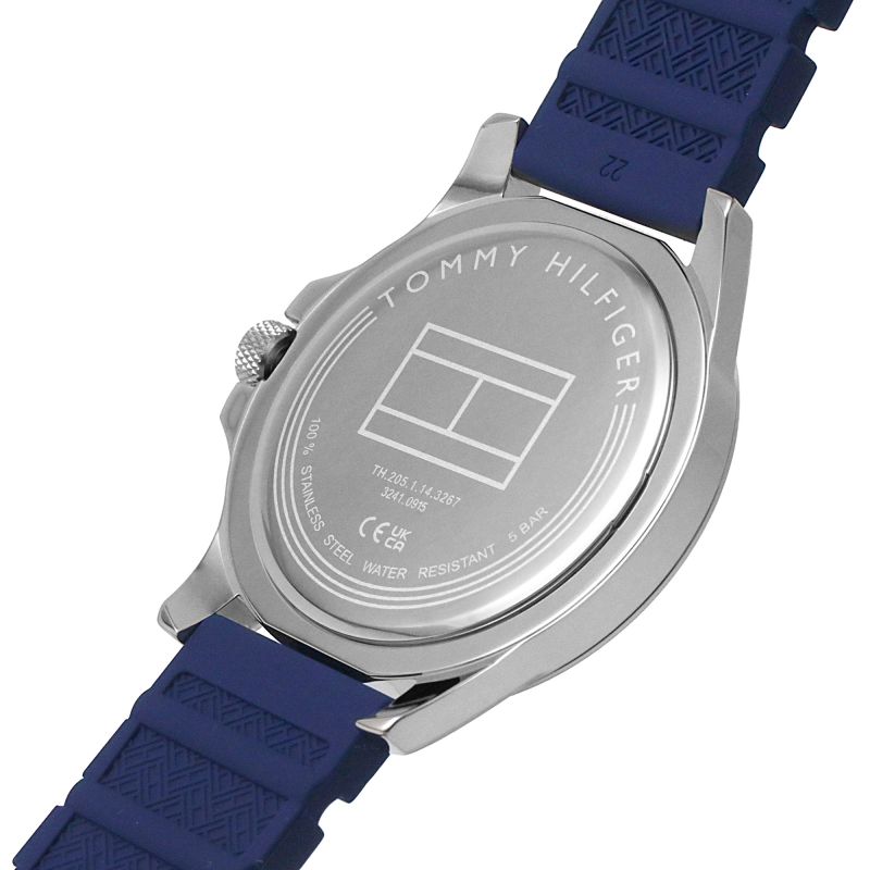 Tommy Hilfiger Men’s Quartz Blue Silicone Strap Blue Dial 46mm Watch 1791991