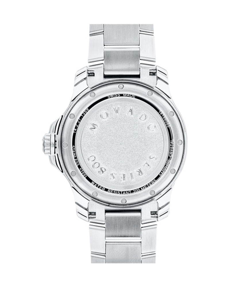 Movado Men’s Quartz Swiss Made Stainless Steel Black Dial 40mm Watch 2600135
