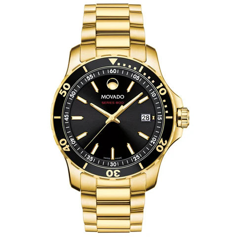 Movado Men’s Swiss Made Quartz Stainless Steel Black Dial 40mm Watch 2600145