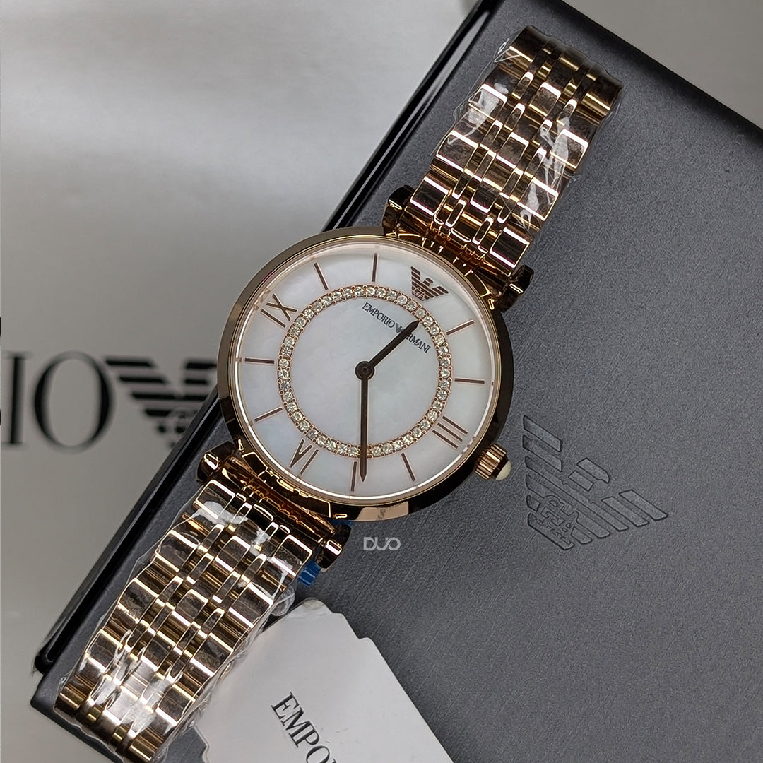 EMPORIO ARMANI Classic Mother of Pearl Dial Ladies Watch AR1909