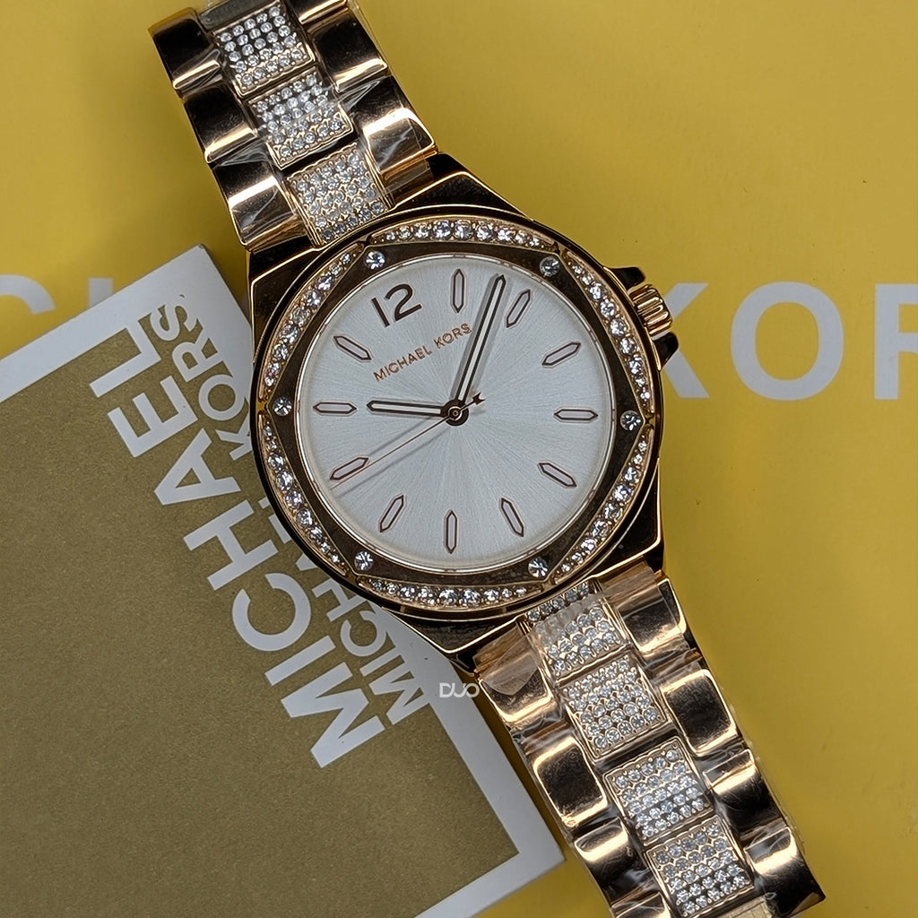 Michael Kors Women’s Quartz Rose Gold Stainless Steel White Dial 37mm Watch MK7362