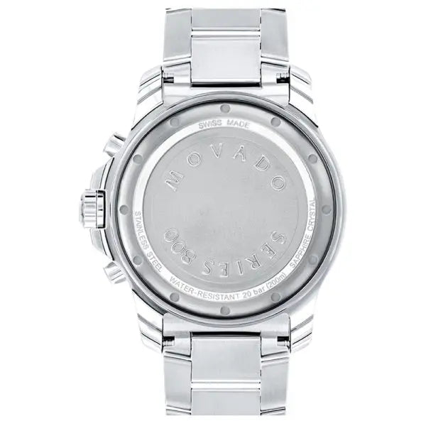 Movado Men’s Swiss Made Quartz Silver Stainless Steel Green Dial 42mm Watch 2600179