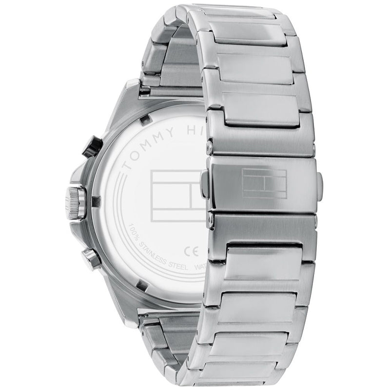 Tommy Hilfiger Men’s Quartz Silver Stainless Steel Black Dial 46mm Watch 1791890