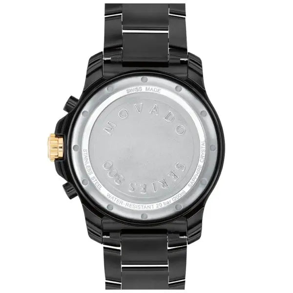 Movado Men’s Swiss Made Quartz Black Stainless Steel Black Dial 42mm Watch 2600180