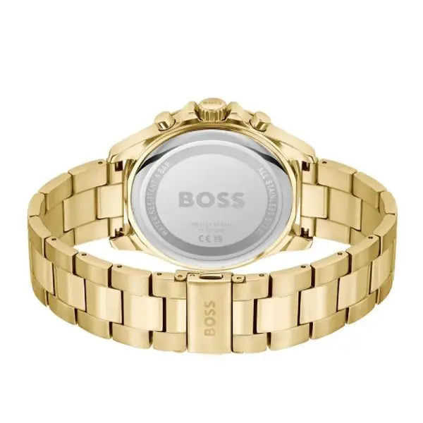 Hugo Boss Men’s Quartz Gold Stainless Steel Olive Green Dial 45mm Watch 1514059