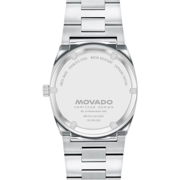Movado Unisex Quartz Swiss Made Silver Stainless Steel Blue Dial 36mm Watch 3650215