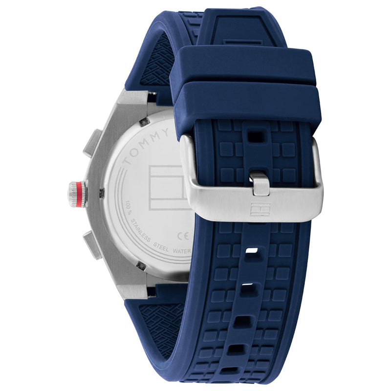 Tommy Hilfiger Men’s Quartz Blue Silicone Strap Blue Dial 44mm Watch 1791899